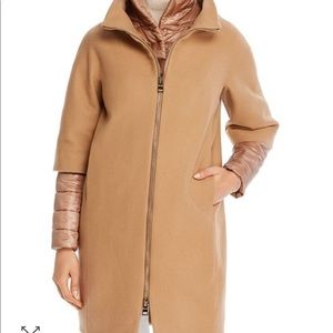 NWT Herno Mixed Media Zip-Front Coat 40 IT/4 US